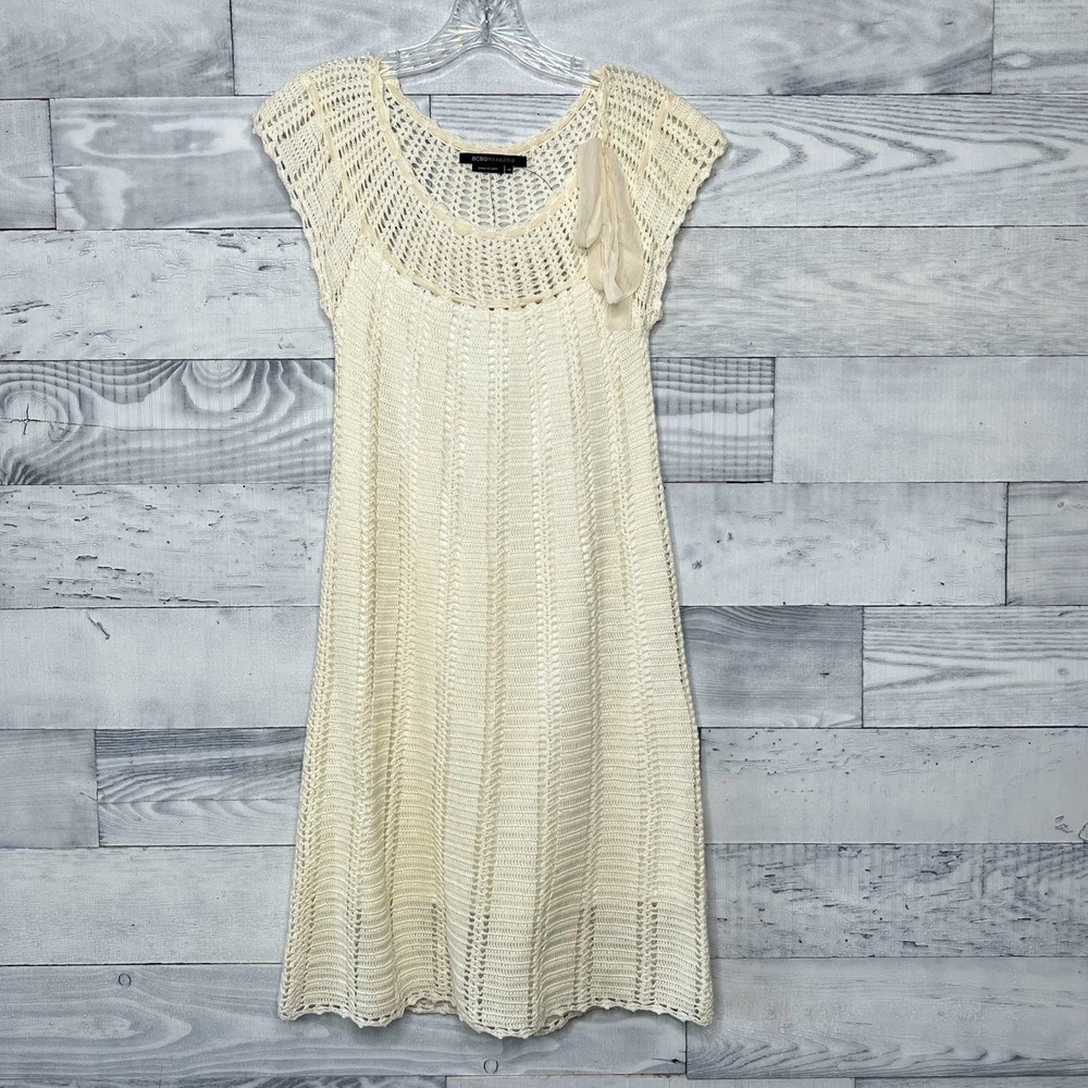 BCBGMaxAzria Crochet Knit Dress